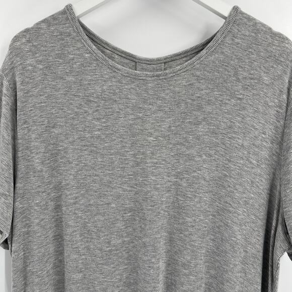 Cozy Earth Bamboo Rib Knit Boyfriend Short Sleeve‎ Sleep Shirt Dress Size Medium - Picture 4 of 11